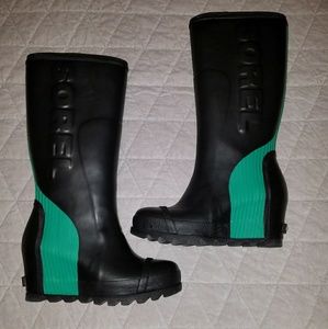 Sorel Joan Rain Wedge Tall Boots